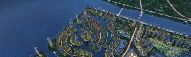 night view of the island Modèle 3D .c4d .max .obj .3ds .fbx .stl .blend 