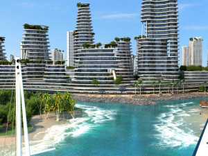 island hotel Modèle 3D
