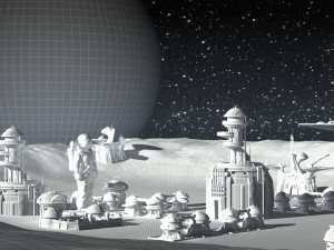lunar base 3D Модель
