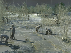 desert tree planting Modello 3D