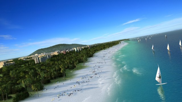 beach Model 3D .c4d .max .obj .3ds .fbx .stl .blend 