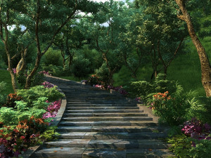 mountain forest Model 3D