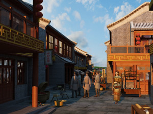 commercial street 3Dモデル