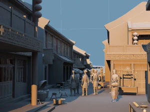 commercial street 3D Model