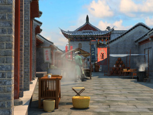 commercial street Modelo 3D