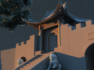 temple 3D मॉडल
