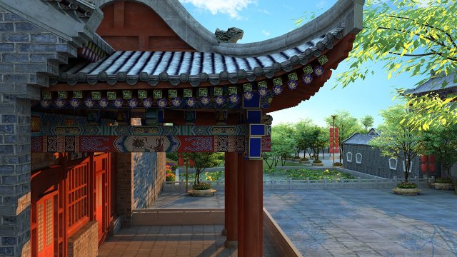 ancient building Modelo 3D .c4d .max .obj .3ds .fbx .stl .blend 
