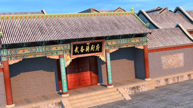 ancient building Model 3D .c4d .max .obj .3ds .fbx .stl .blend 