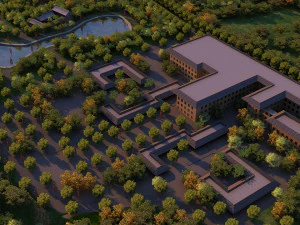 प्राचीन इमारत 3D मॉडल