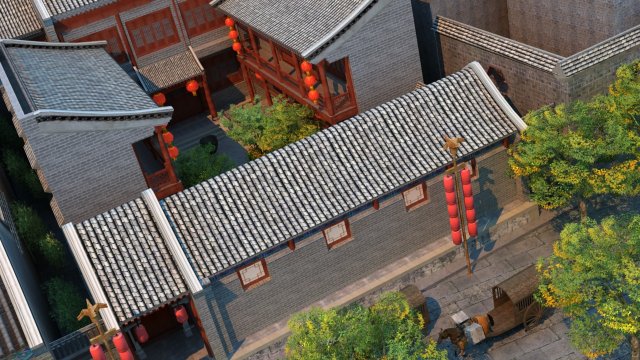 ancient building 3D 模型 .c4d .max .obj .3ds .fbx .stl .blend 
