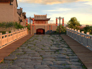 古代の建物 3Dモデル