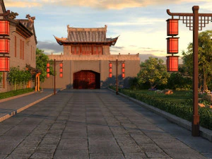 古代の建物 3Dモデル