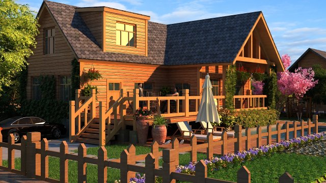 cabin 3D Модель .c4d .max .obj .3ds .fbx .stl .blend 