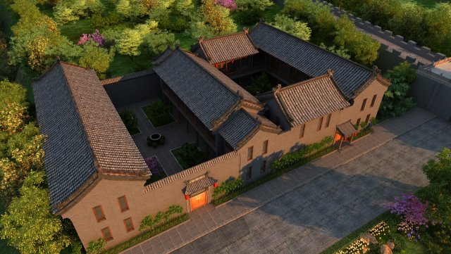ancient building 3D 模型 .c4d .max .obj .3ds .fbx .stl .blend 