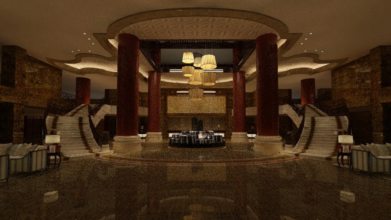 hotel lobby 3D Model .c4d .max .obj .3ds .fbx .stl .blend 