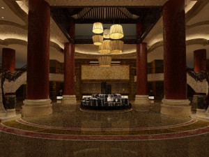 hotel lobby 3D मॉडल