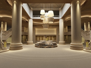 hotel lobby 3D मॉडल