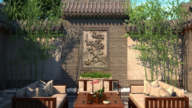 villa 3D Model .c4d .max .obj .3ds .fbx .stl .blend 