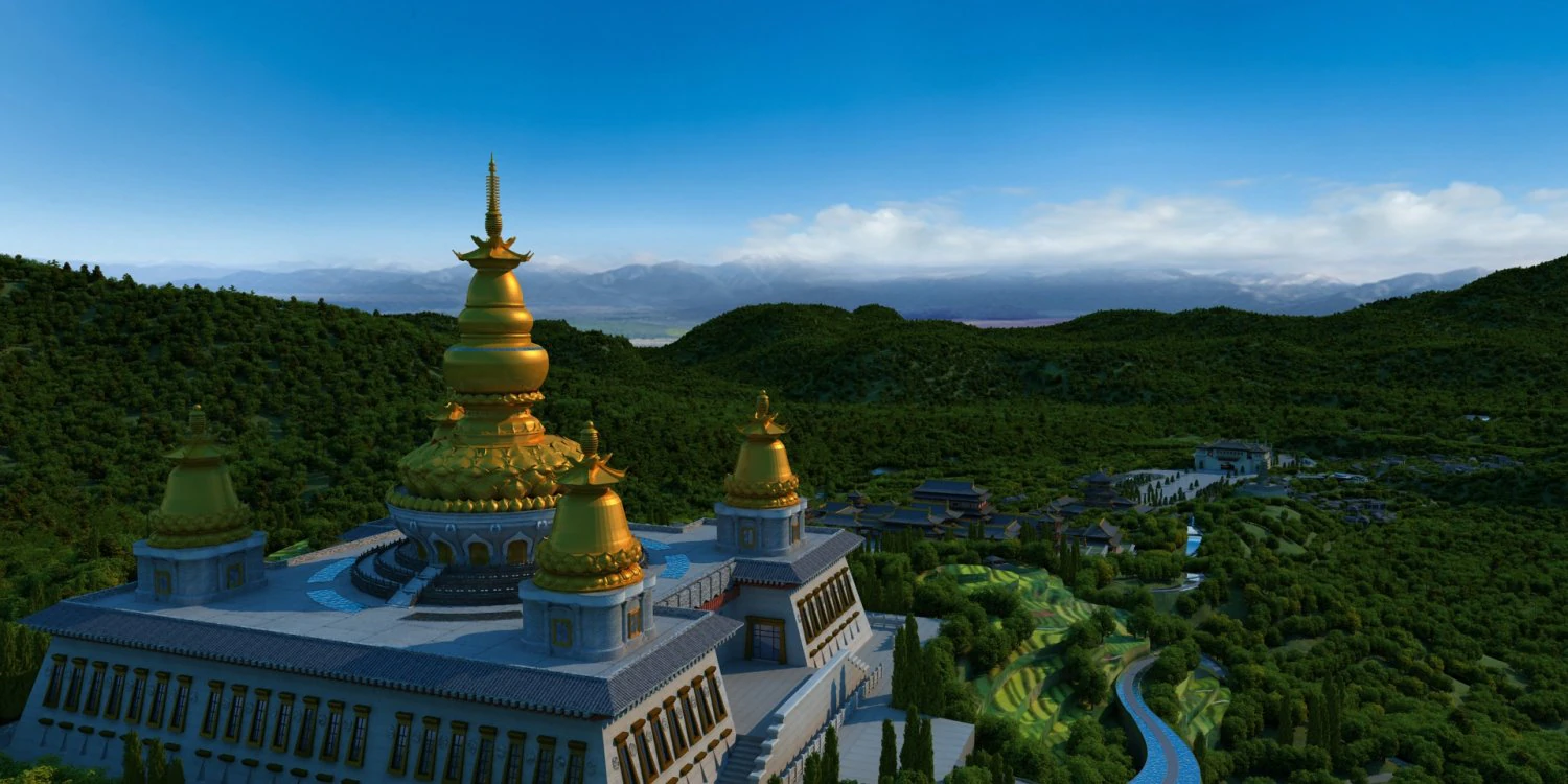 stupa 3D Model .c4d .max .obj .3ds .fbx .stl .blend 