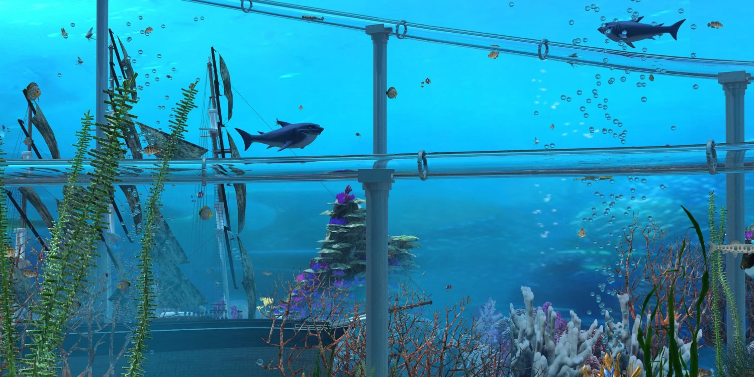 underwater restaurant 3D Model .c4d .max .obj .3ds .fbx .stl .blend 