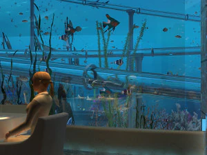 underwater restaurant 3D Model