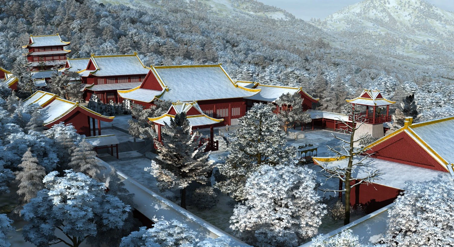temple 3D Model .c4d .max .obj .3ds .fbx .stl .blend
