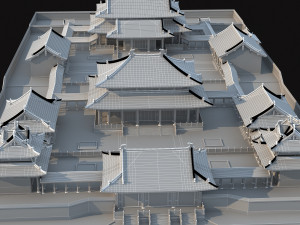 taoist temple 3Dモデル