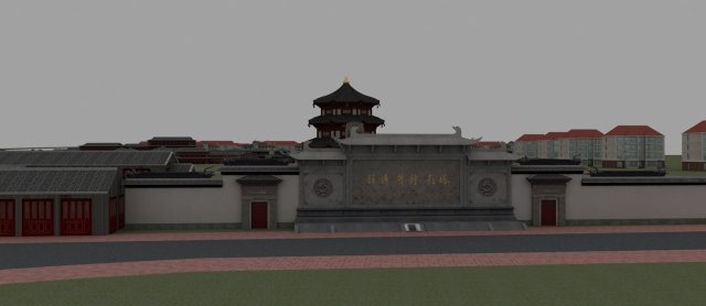 hanshan temple 3D Model .c4d .max .obj .3ds .fbx .stl .blend 