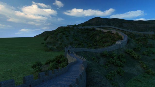 great wall 3D Модель .c4d .max .obj .3ds .fbx .stl .blend 