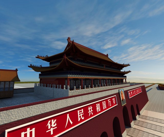 tiananmen square Model 3D .c4d .max .obj .3ds .fbx .stl .blend 