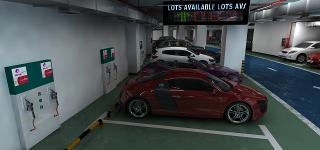 parking lot 3D Модель .c4d .max .obj .3ds .fbx .stl .blend 