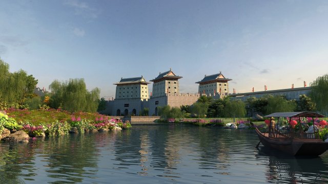 ancient city 3D Model .c4d .max .obj .3ds .fbx .stl .blend 