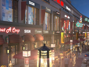 commercial street 3D 模型