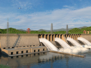 hydroelectric power station 3D 모델