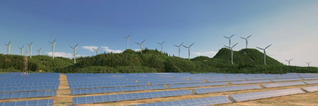 wind power station 3D Модель .c4d .max .obj .3ds .fbx .stl .blend 