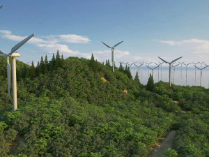 wind power station 3D Model
