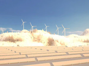 wind power station 3D Model