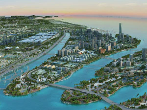 seaside city 3D Model