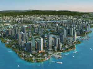 seaside city 3D 模型