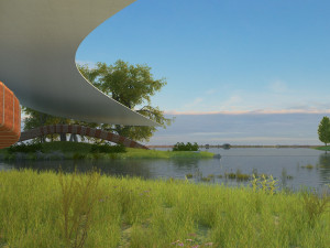 covered bridge Model 3D