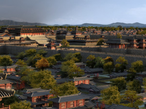 ancient city pool Modèle 3D