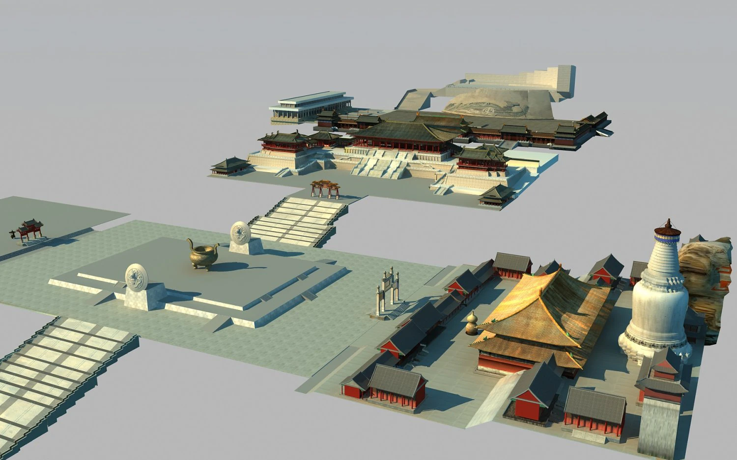 temple 3D Model .c4d .max .obj .3ds .fbx .stl .blend 