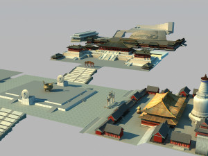 temple 3Dモデル