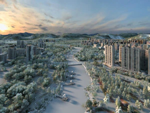 도시 건물 3D 모델