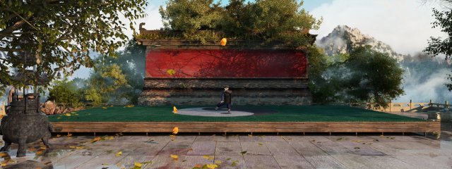 taoist temple 3D-Modell .c4d .max .obj .3ds .fbx .stl .blend 