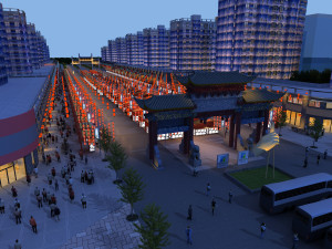 commercial street Modelo 3D