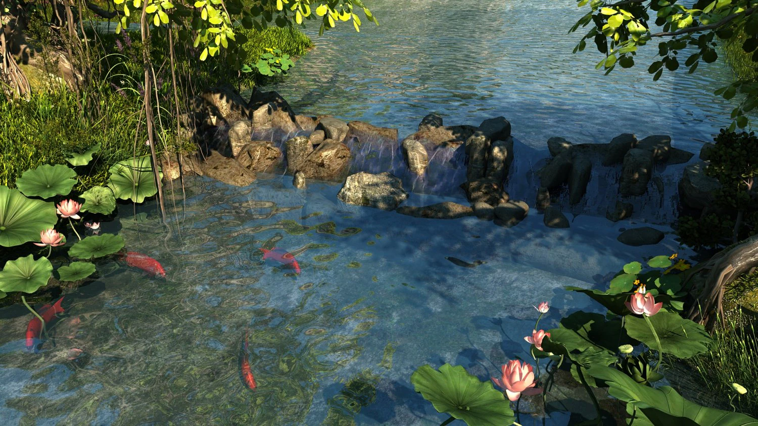 pond 3D Model .c4d .max .obj .3ds .fbx .stl .blend