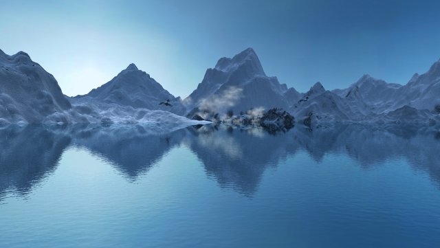 snow mountain 3D Modell .c4d .max .obj .3ds .fbx .stl .blend 