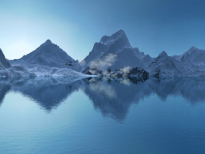 snow mountain Modelo 3D