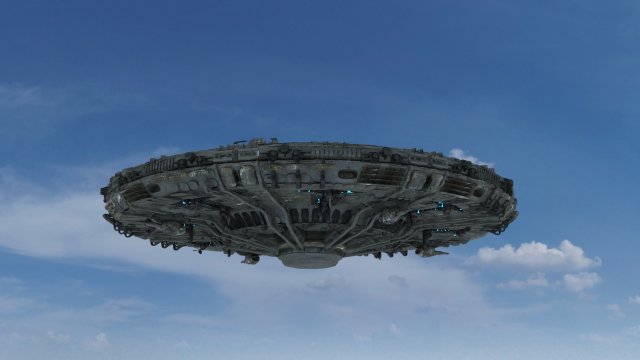 ufo 3D Model .c4d .max .obj .3ds .fbx .stl .blend 